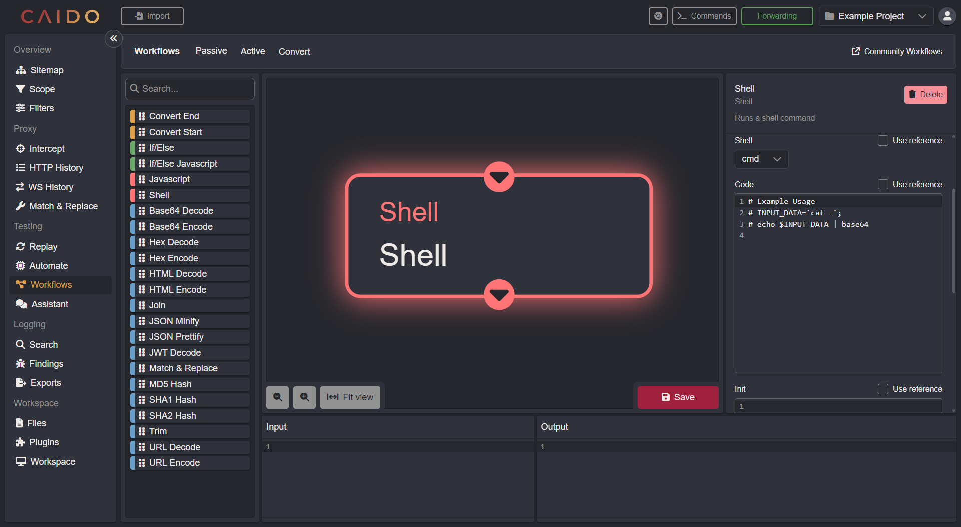 Convert Shell Node.