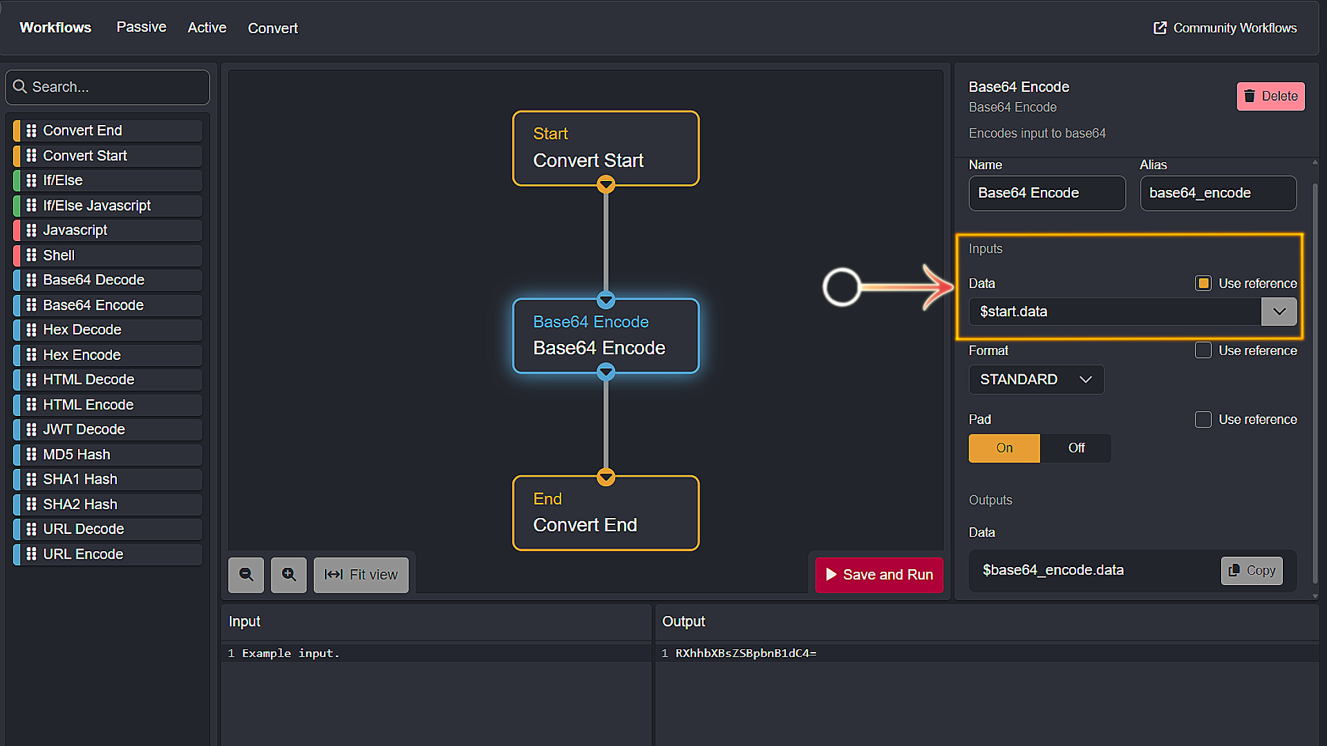 Workflow Node Inputs