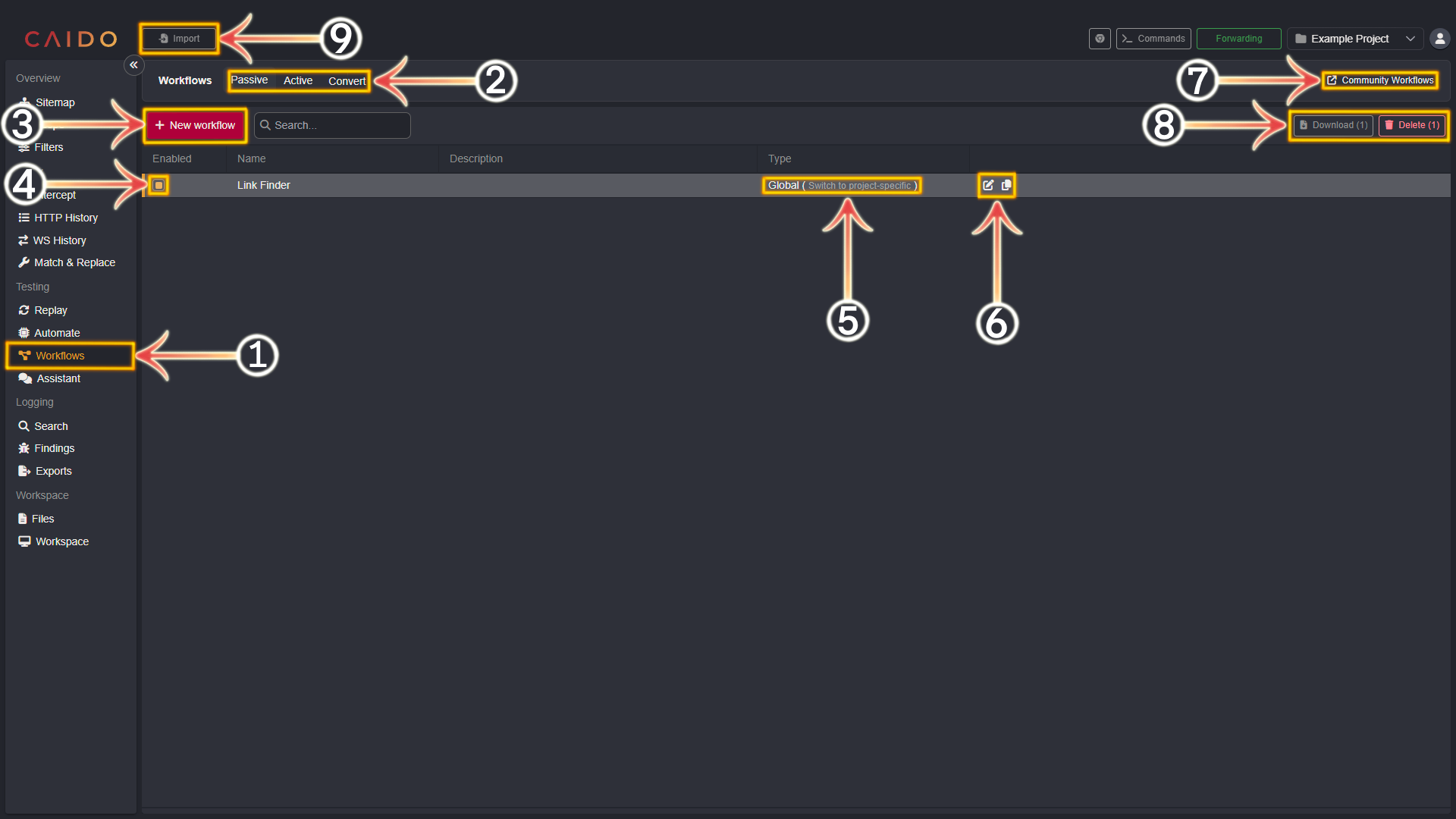 Workflows tab.